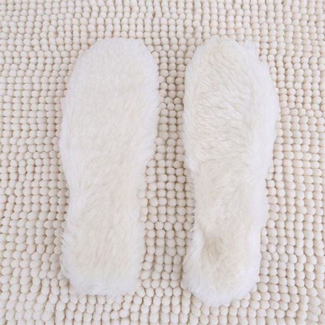 푹신한 천연 양털 깔창 방한 겨울 양털 깔창 따뜻한 보온