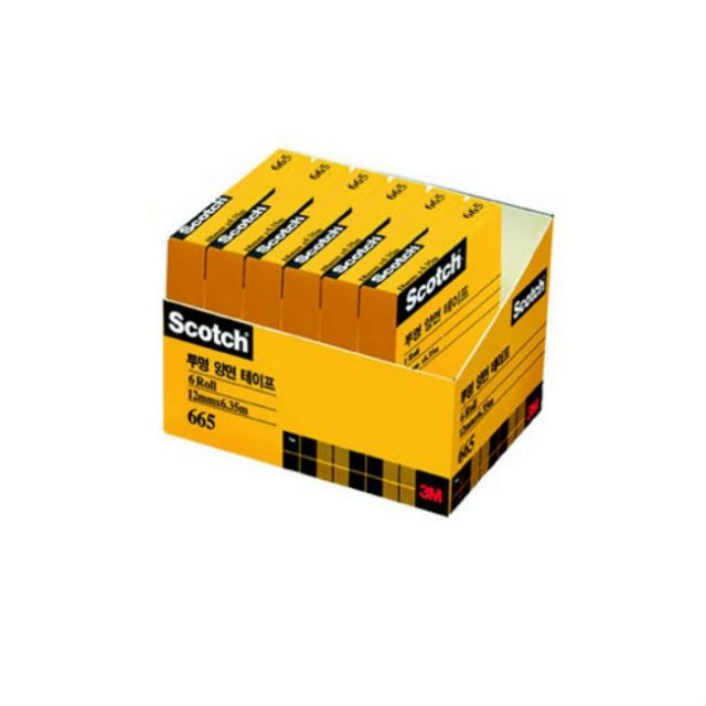 3M 스카치 투명양면테이프 리필 665R-12 12mmx6m 6개입