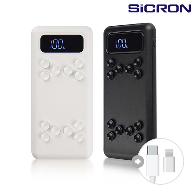 SICRON 40W 고속 PD 무선 충전 보조배터리 BPQ-188QPD - 급속 충전 및 무선 지원 멀티 디바이스 충전기