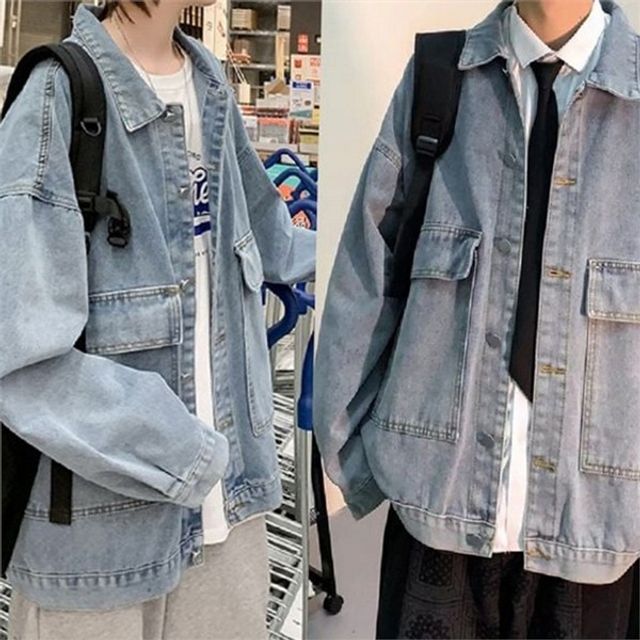 빅사이즈 남성 데님 자켓, 캐주얼 루즈핏 아우터로 데일리 스타일 완성