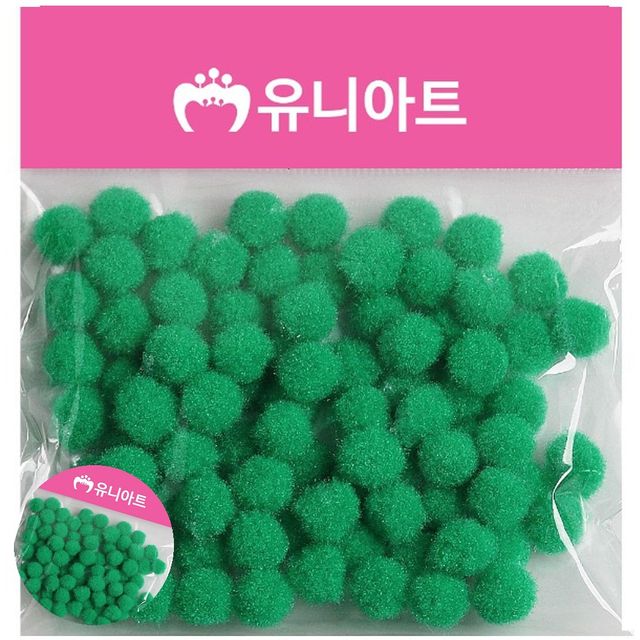 퐁퐁이 만들기재료 퐁퐁 12mm 초록