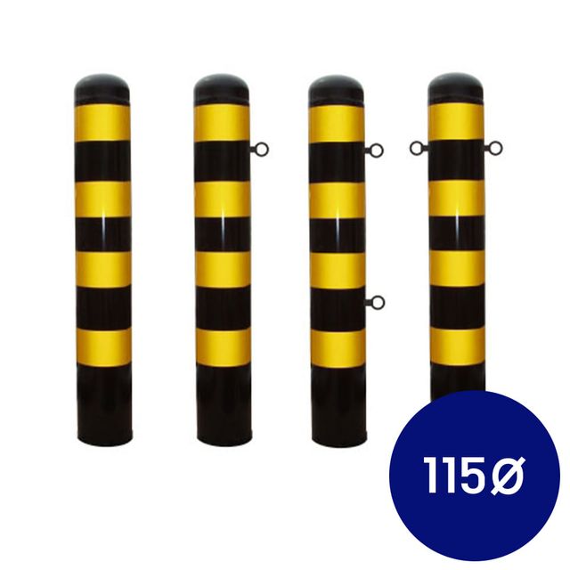 철제 일자형 볼라드 매립식 115파이xH1200x2T