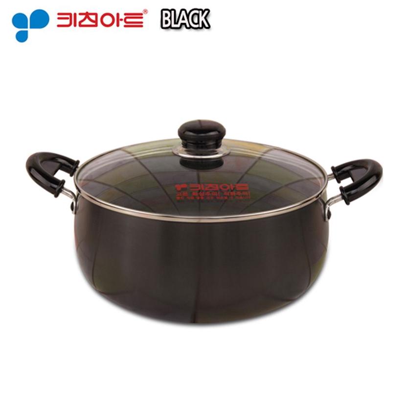 키친아트 쥬노블랙 경질 냄비 26cm 전골용