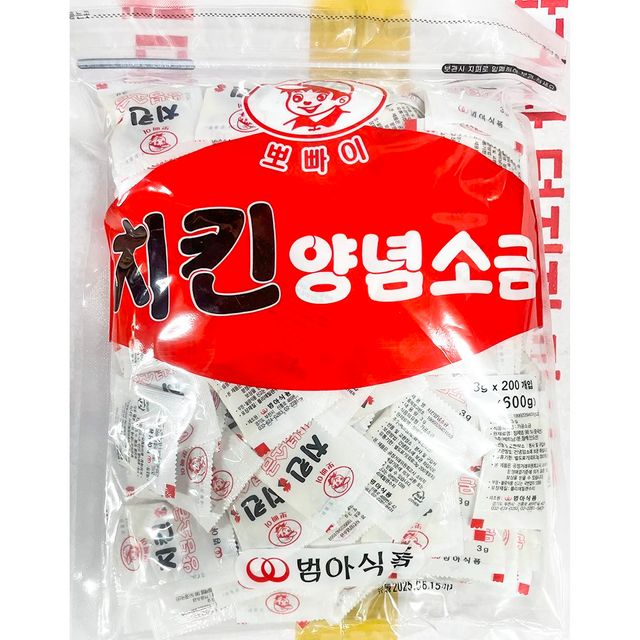 FK-SA 범아 치킨소금 3g X 200입 600g - 소량포장 조미소금