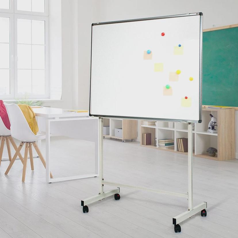 이동식 자석 화이트보드 거치대 세트 90x120cm