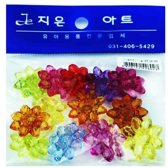아크릴비즈 국화 30mm 악세사리DIY 목걸이재료 목걸이부자재 액세서리부자재