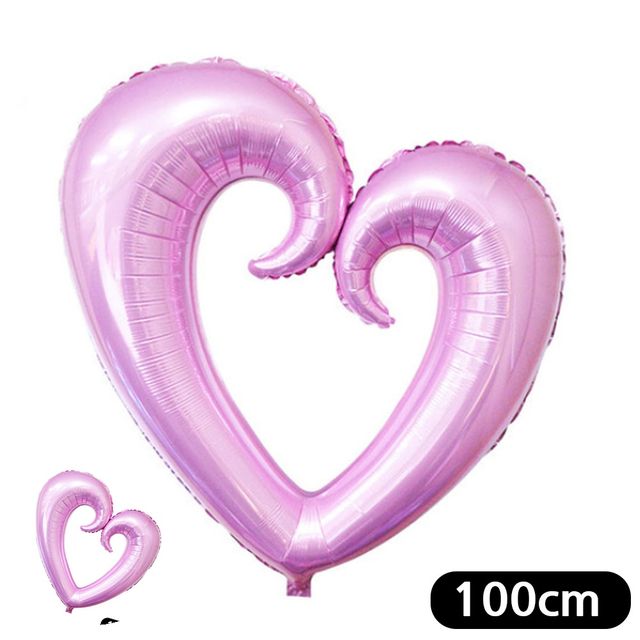 컬러풍선 하트모양풍선 프로포즈 풍선 100cm 하트 인디핑크