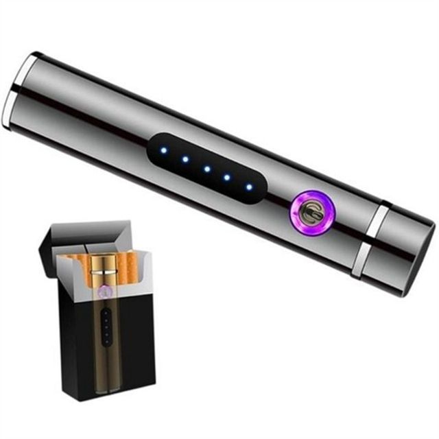 방풍 플라즈마 라이터 무불꽃 usb 충전 라이터 아웃도어 캠핑용 휴대용