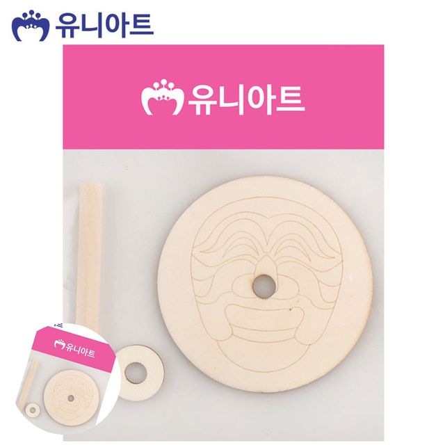 미술교육교재 미술활동재료 나무 팽이 하회탈