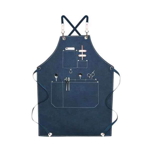 캔버스 앞치마 블루 DK83 주방 요리 작업복
