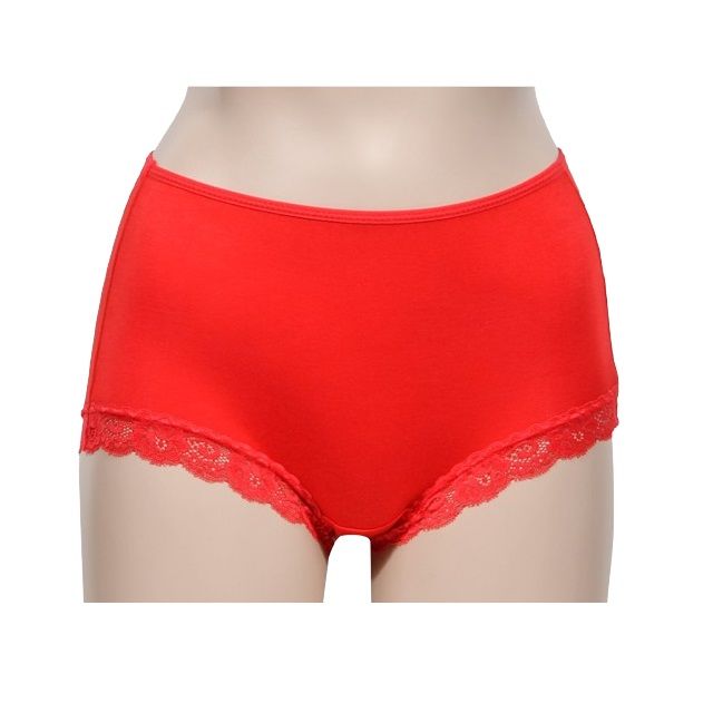 레이스 라인 아웃핏 여성 맥시 팬티 레드 삼각 팬티