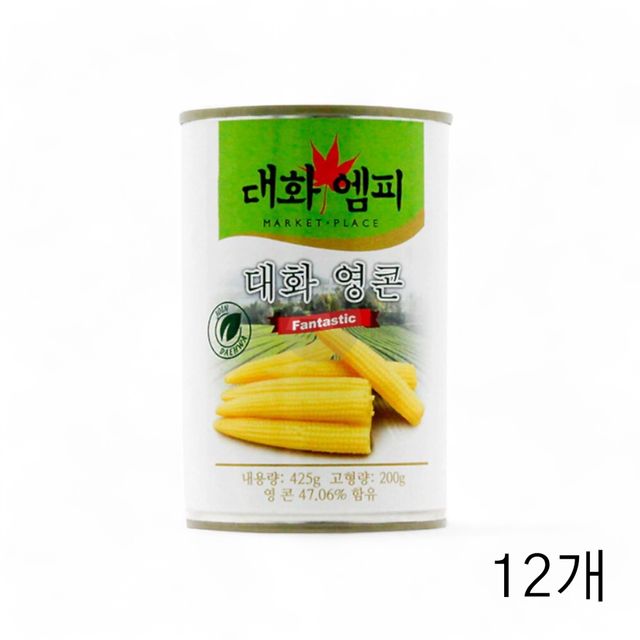 대화엠피 영콘 425g X 12개 미니옥수수캔 통조림
