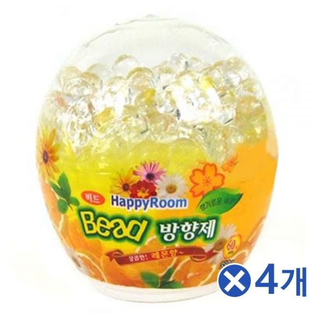 겔형 방향제 레몬향 350g 4개 세트 차량 실내용
