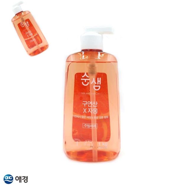 구연산 자몽 주방세제 1kg 용기 1ea 설거지세제 주방용세제 과일세척제 그릇세제