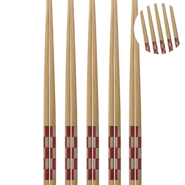 고급나무젓가락 둥근대나무젓가락 대나무 젓가락 24cm 5세트