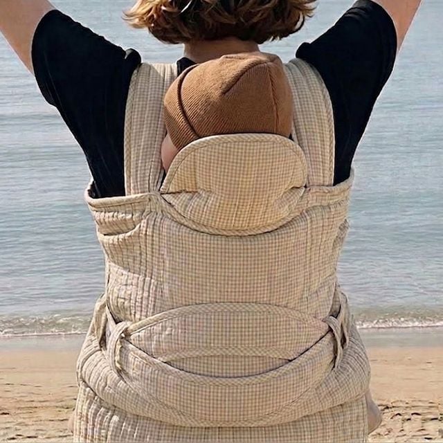 체크 어깨끈 복대형 포대기 1P 아기 신생아 안장 아기띠형 끈포대기