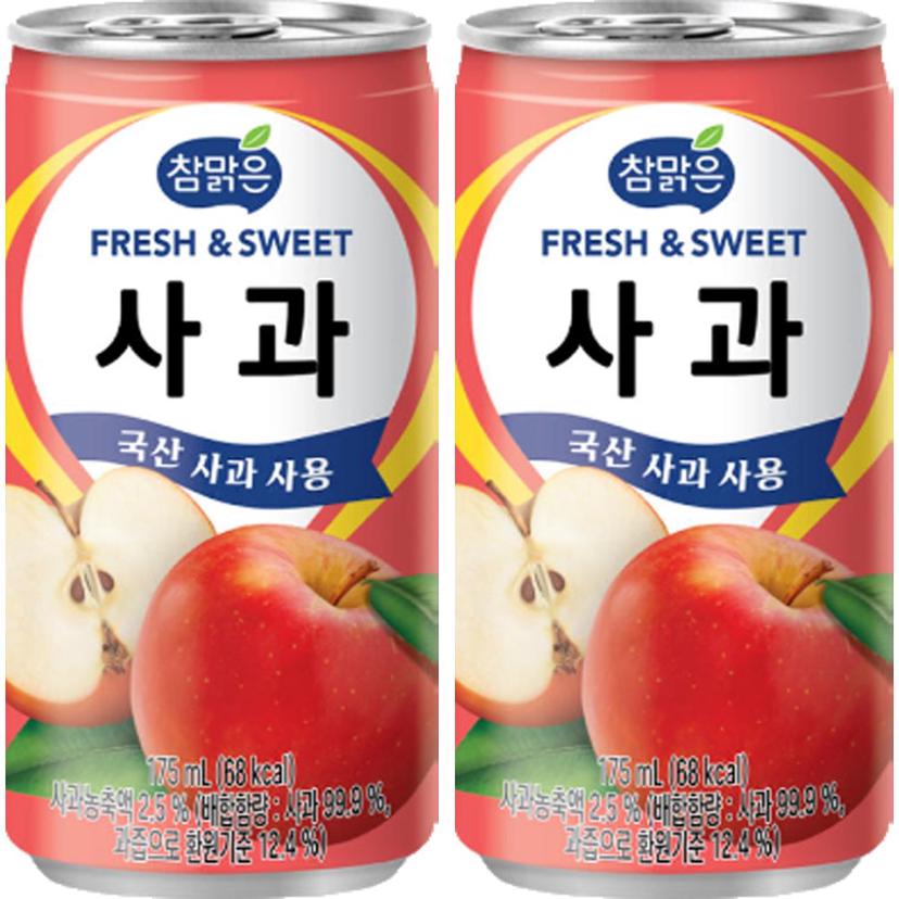 대일 참맑은 사과 주스 175ml 60캔 대용량 세트