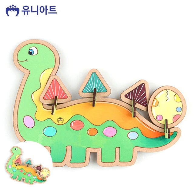 우드공예 유아만들기키트 공룡 입체 마스크걸이 만들기