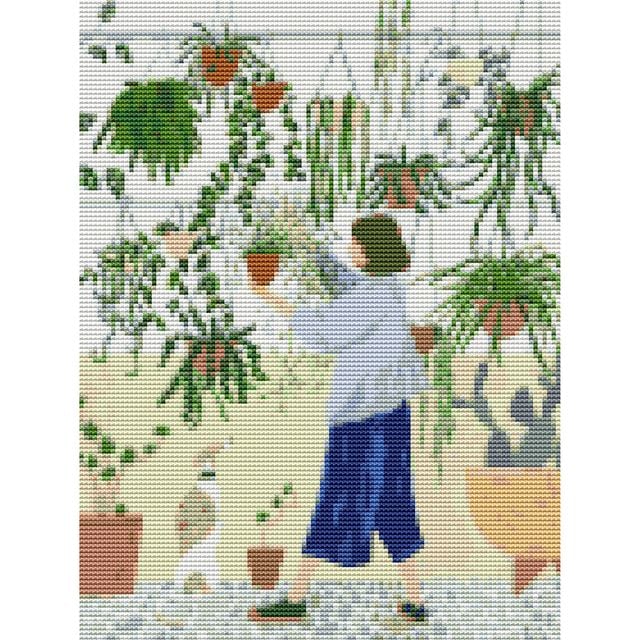 하모니아트 보석십자수 30x40 해피가드닝1 - 정원 모티브 DIY 키트