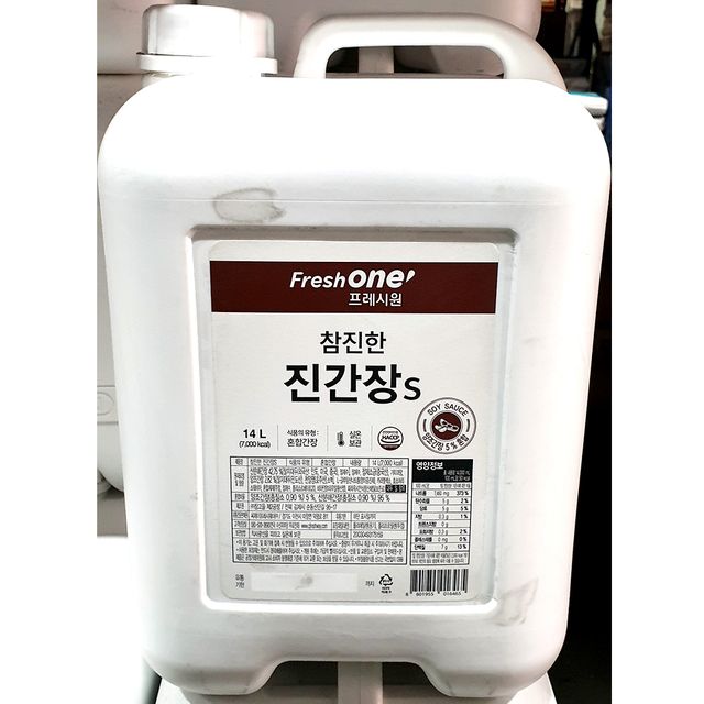 프레시원 진간장 14L - 고품질 대용량 간장 말통