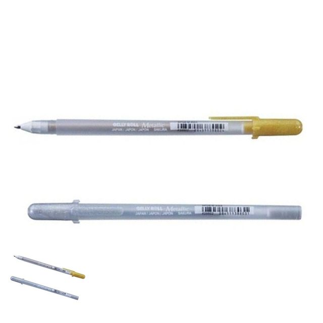 부드러운볼펜 사무용품 중성펜 겔리롤 메탈릭 젤펜 1.0mm 12개입