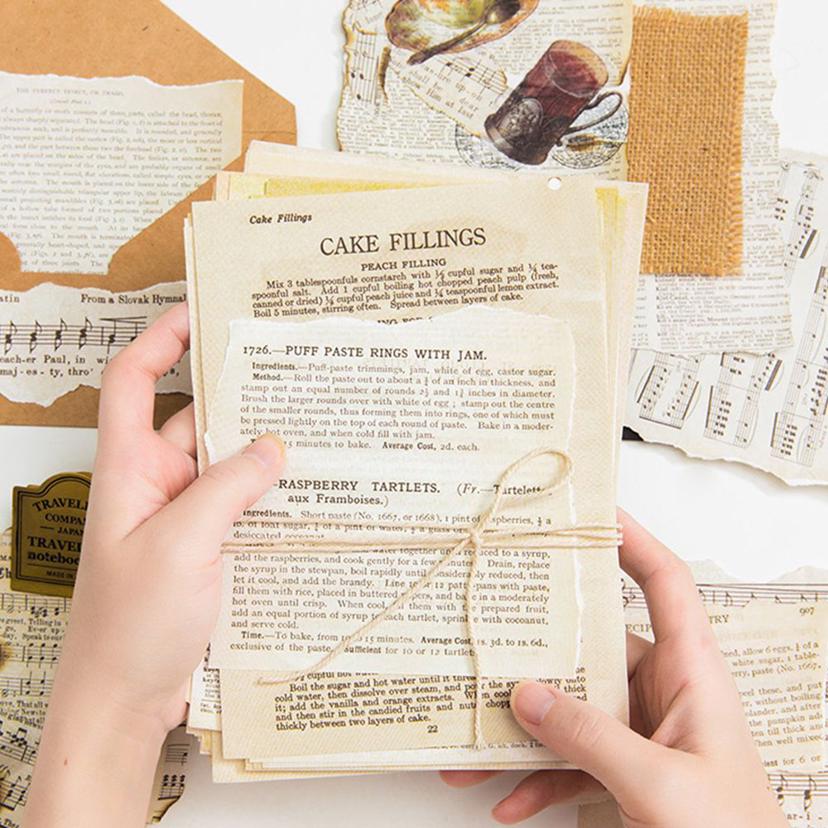 빈티지 배경지 57매 - 페이퍼 랩핑지 레트로 영자신문