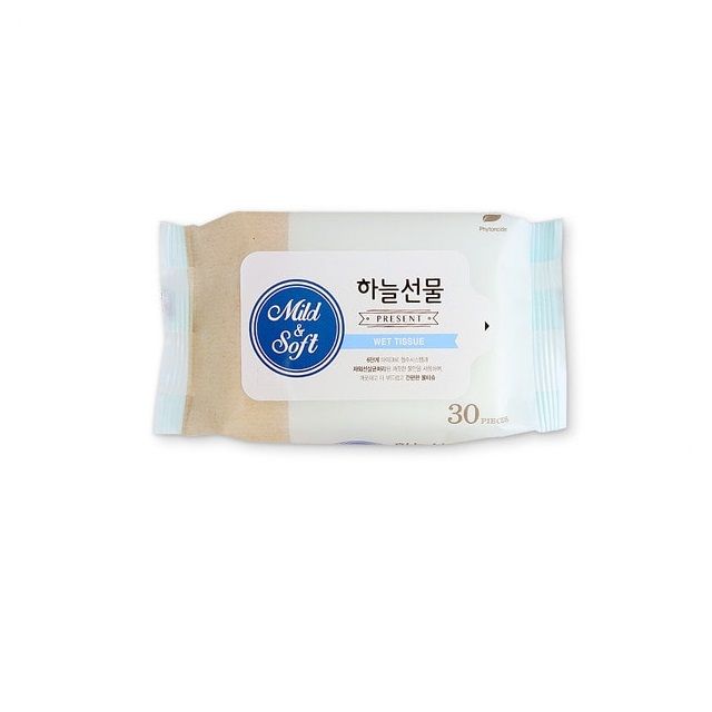 하늘선물 휴대용 물티슈 30매 아기 외출 필수품