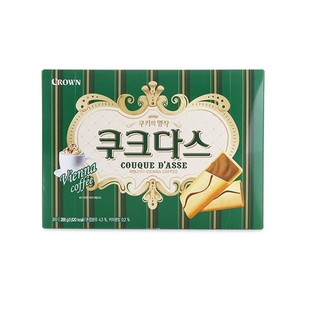 크라운 쿠크다스비엔나커피 288g, 커피 향 가득한 쿠키