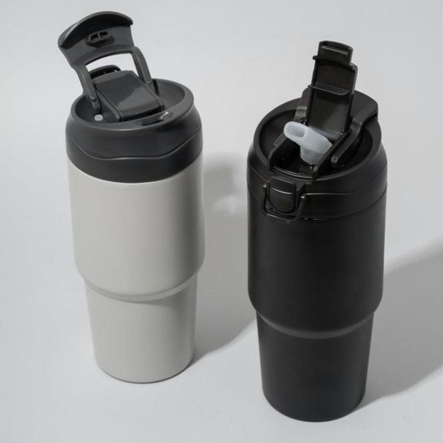 550ml 빨대텀블러 보온보냉 손잡이 스텐컵