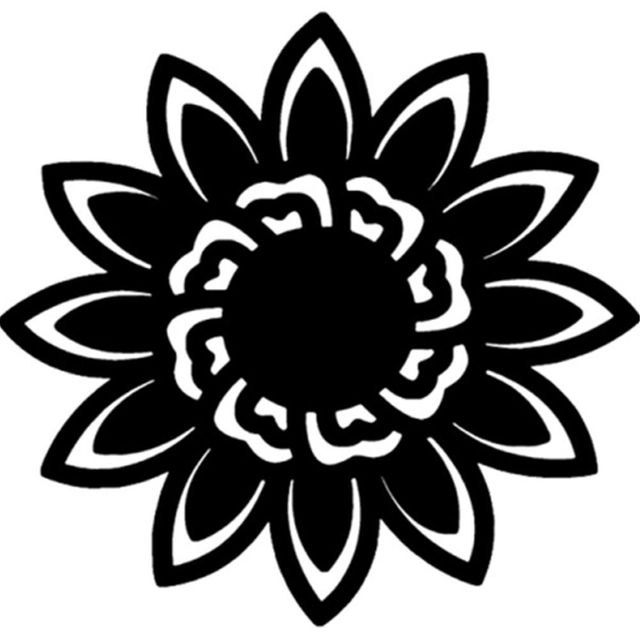 검은색 꽃잎 문양 한지공예 한지 전통 공예재료 100x100 10매 100mm