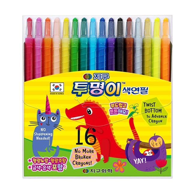 지구화학 투명이 색연필 16색 샤프식 신학기 준비물
