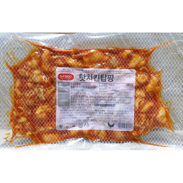 치킨토핑(핫 에쓰푸드 500g) X20 토핑용돼지고기 토핑