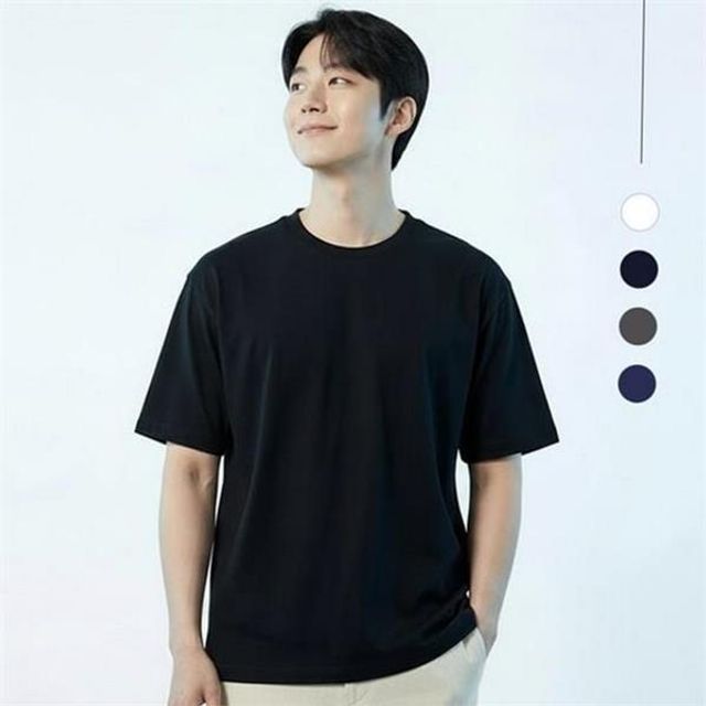레이어드 남성 텐셀 모달 반팔 티 드라이 남성 쿨링 반팔