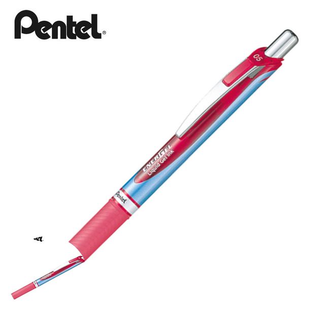부드러운필기감 사무실볼펜 에너겔 75 중성펜 0.5mm 12자루 레드