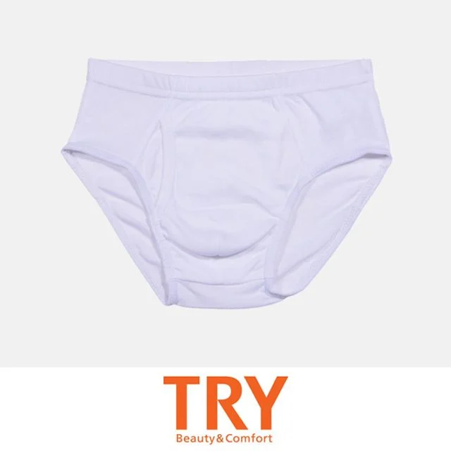 트라이 고급 순면 소재 백색 님아동 삼각 팬티 - 아동용 기본 속옷