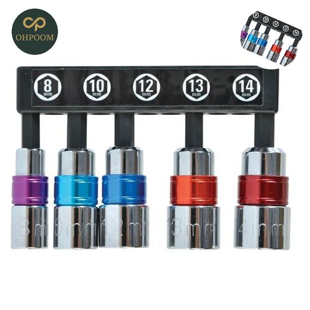 드릴부속 드릴복스 롱비트소켓 육각너트비트소켓세트 BS5S 8 10 12 13 14X65mm 1EA
