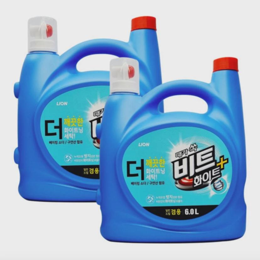 비트 액체 세제 화이트 플러스 6.0L 2묶음 대용량