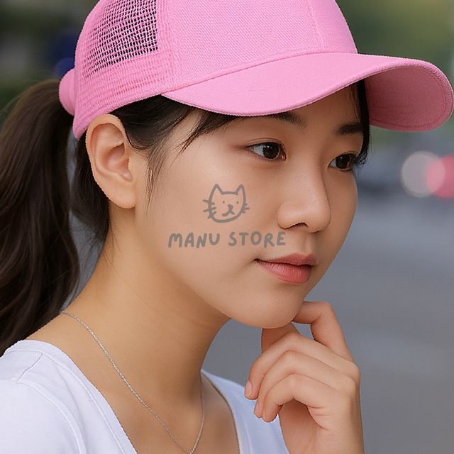 메시모자 남자캡모자 메쉬 캡모자 핑크