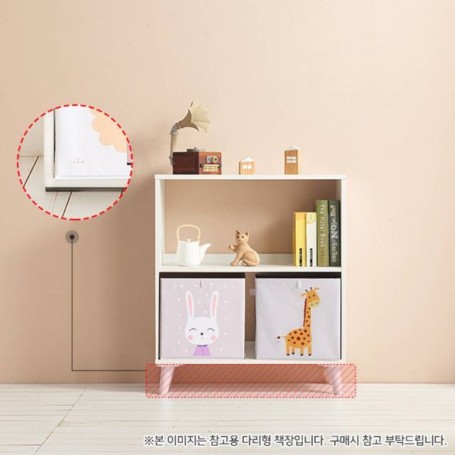 이플 2단 2칸 낮은책장 - 공간박스 수납 인테리어