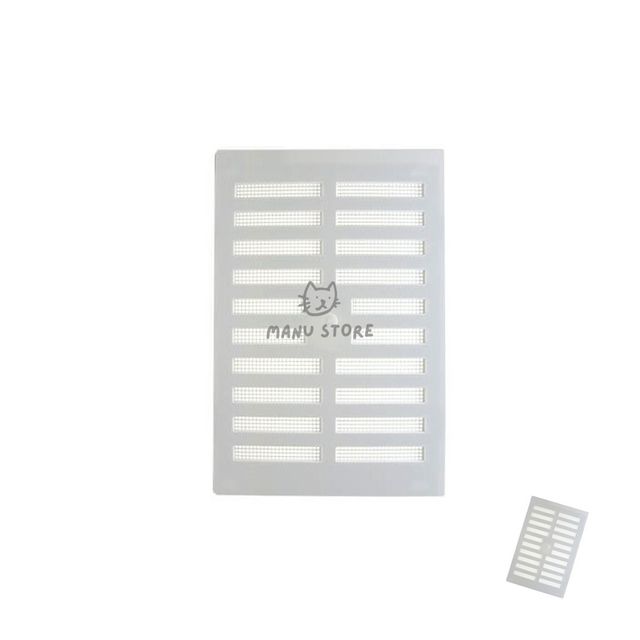 환기구 환풍구 쇠부리그릴 PVC 개폐식 백색 대 285X189