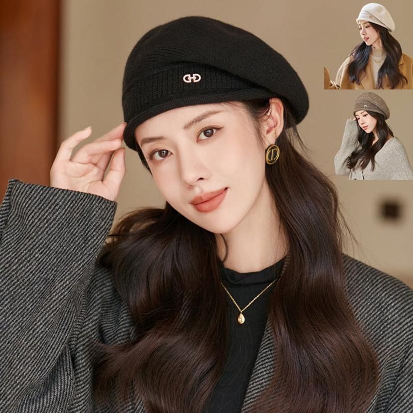 여성 니트 베레모 겨울 모자 비니 빵모자 화가 모자