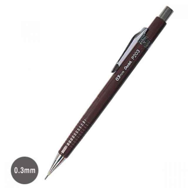 갈색바디 고급 제도 필기구 샤프펜슬 0.3mm 제도샤프 연필 고급필기구 일본