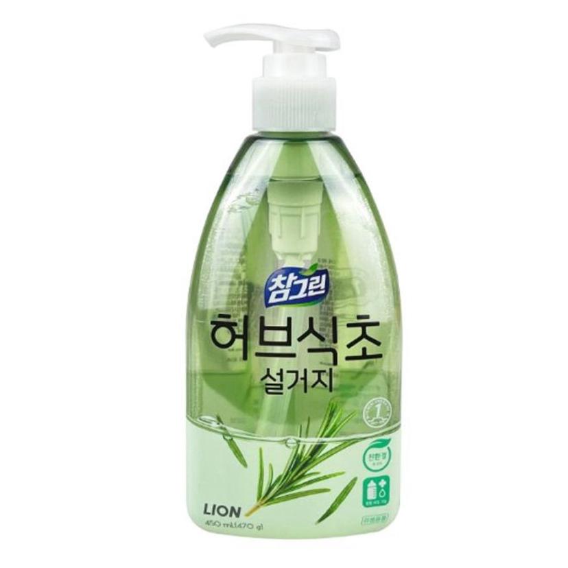 참그린 허브 주방 세제 450ml 용기형 설거지 세제
