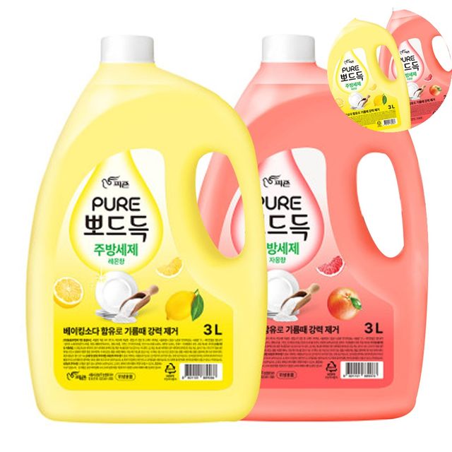 주방세제 3L 대용량 일반 리필 세정제