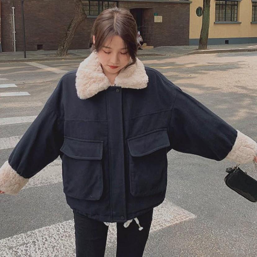 파스텔 소프트 퍼 구름 패딩 밑단 스트링 점퍼
