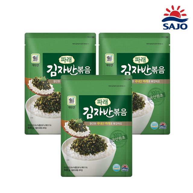 사조 대림선 파래김자반볶음 500g X 3팩 김반찬