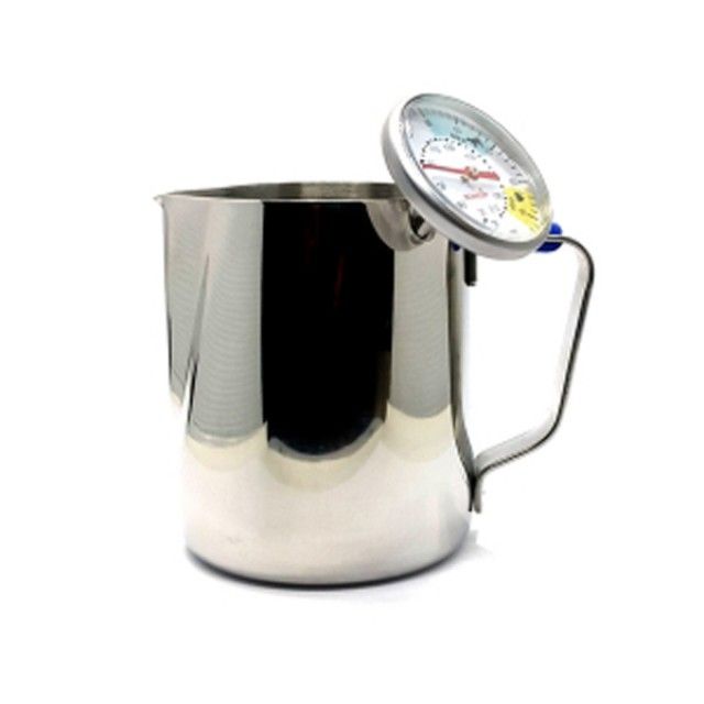 스텐 밀크 저그 600ml - 온도계형 스팀 피처 바리스타 용품