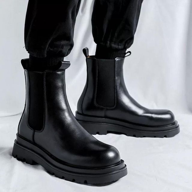 남성 첼시부츠 블랙 가죽부츠 앵클 워커