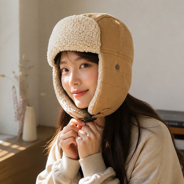 양털 파일럿햇 털모자 4컬러 겨울 방한모자