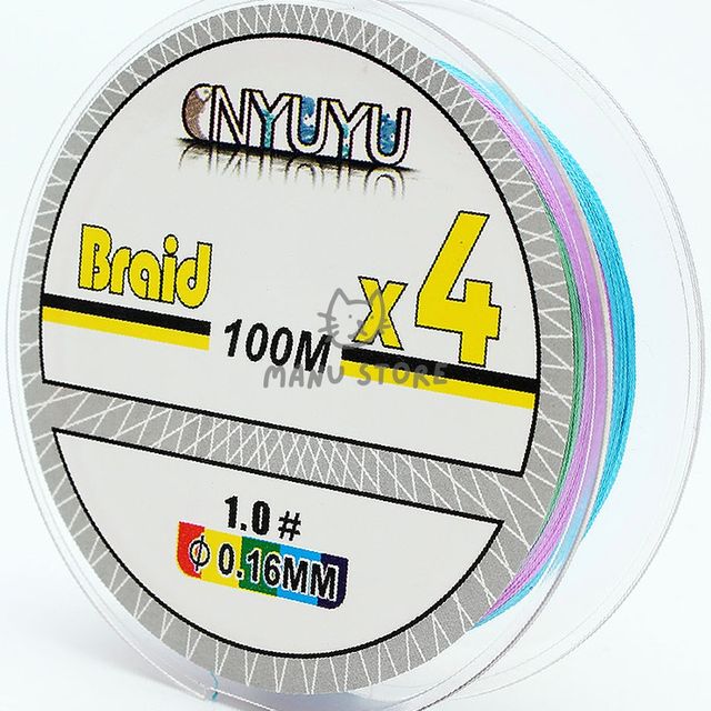갑오징어낚시 낚시도구 4합사 낚싯줄 1호 100m 5색